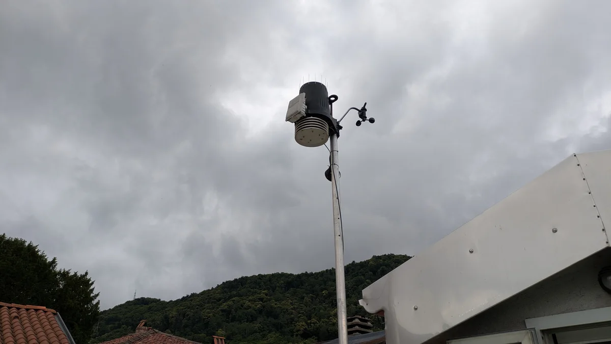 Stazione meteorologica Davis Vantage Pro 2 installata a Parella (TO) a 330 m s.l.m.